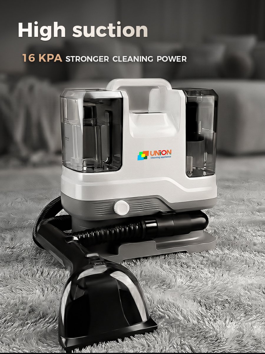 Powerful 16KPa Upholstery Cleaner VC265 | High-Suction OEM Factory.强力 16KPa 布艺清洗机 VC265 | 大吸力 OEM 工厂 VC265 multi-purpose portable carpet and upholstery cleaner with 16KPa suction multi-purpose portable carpet and upholstery cleaner portable carpet cleaner,VC265 upholstery cleaner with 16KPa high suction power for carpet cleaning.具备 16KPa 高吸力的 VC265 布艺清洗机,用于地毯清洁
