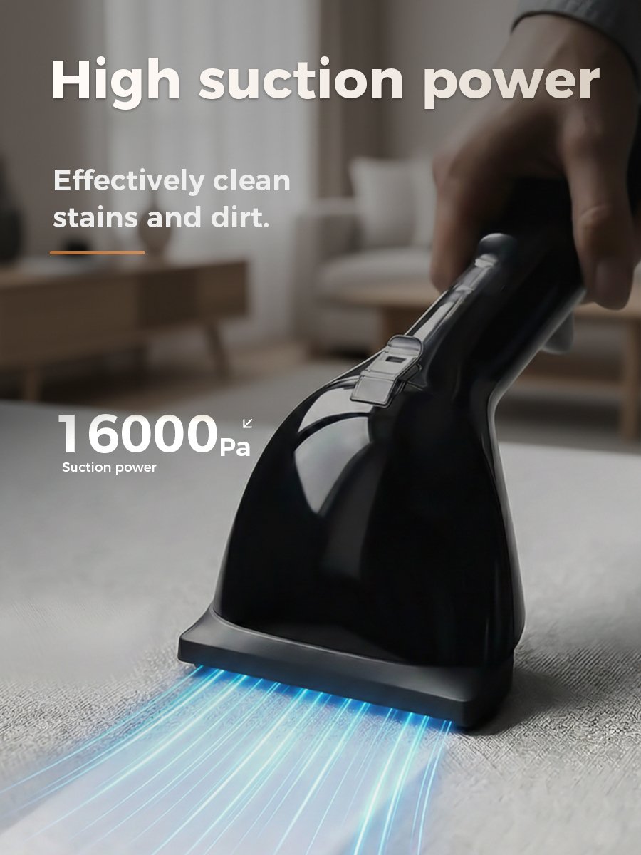 16Kpa High Suction Nozzle | Cold Water Upholstery Cleaner 16Kpa high suction cold water upholstery cleaner nozzle, deep fabric stain removal, portable spot cleaner for sofa carpet car seat pet stains