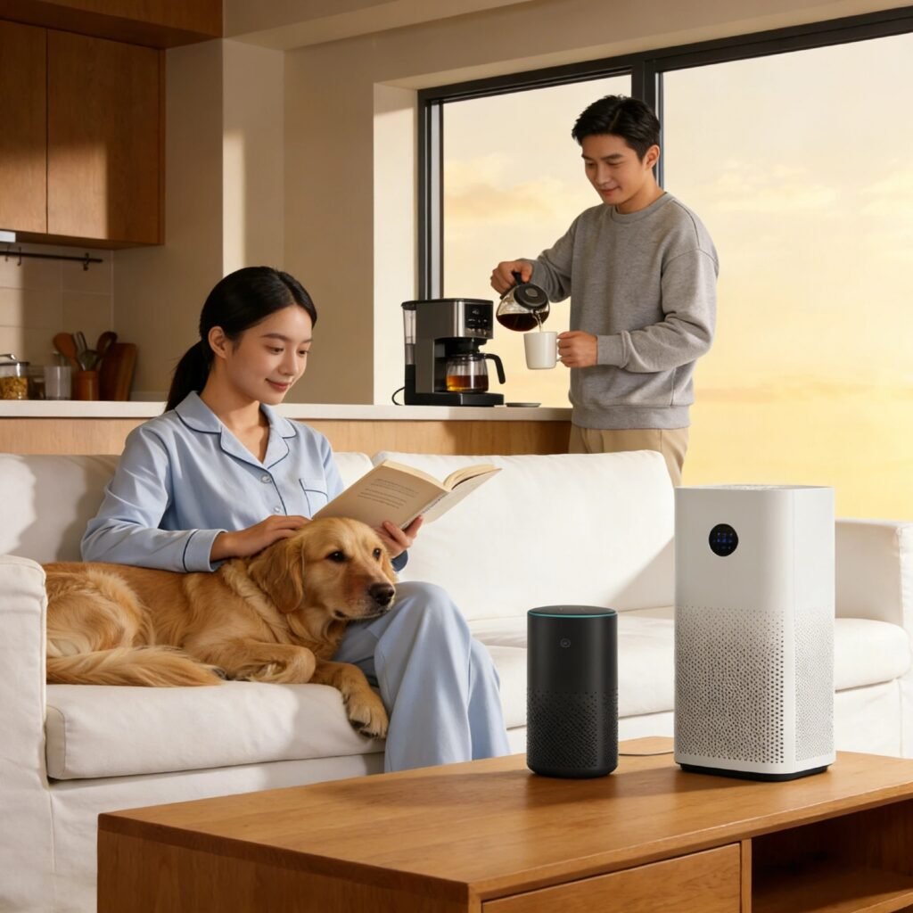 UNION Air Purifiers & Coffee Makers in Pet-Friendly Home, Smart Home Appliances for Modern Family Life